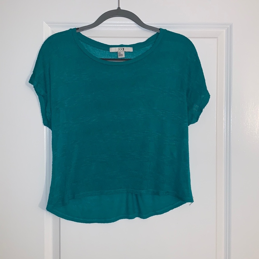 Teal Forever 21 short sleeve shirt (small)